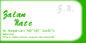 zalan mate business card